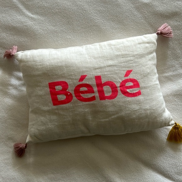 Anthropologie Other - Linen pillow with tassels.